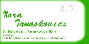 nora tamaskovics business card