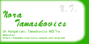 nora tamaskovics business card